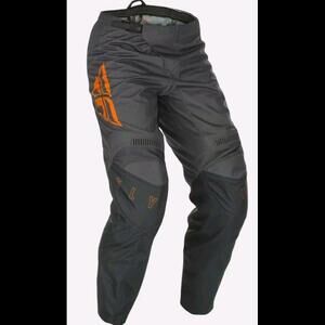 Fly Racing Youth F-16 Pants Grey Orange Sz 24